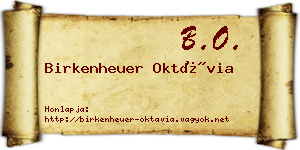 Birkenheuer Oktávia névjegykártya